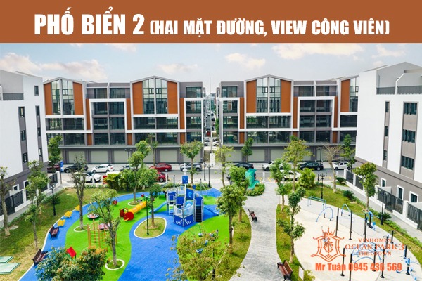 PHỐ BIỂN 2-08 | SHOPHOUSE 2 MẶT ĐƯỜNG, VIEW CÔNG VIÊN